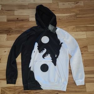 Yin and Yang animal print hoode